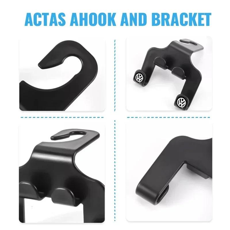 Cars 2025 Hot For Volkswagen Car Seat Headrest Hook Hanger Storage Organizer Coat Handbag Hook For Volkswagen R-Line GTI T5 Golf