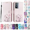 Cute Cat Luxury Painted Leather Case Wallet Book Style Cover for Vivo Y20,Y35,Y51A,Y56,V27,Y78,V29,Y27,Y33S,Y19,V29E,Y17S,Y30,S19...