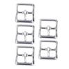 5Pcs Belt Buckle Simple Stylish Easy Installation Metal Buckle Replacement for Making Bags Wallet Pet Collars