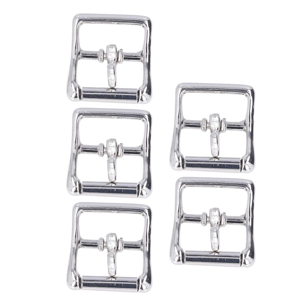 5Pcs Belt Buckle Simple Stylish Easy Installation Metal Buckle Replacement for Making Bags Wallet Pet Collars