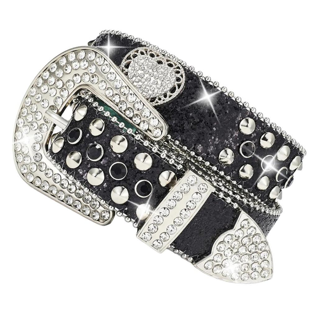 Ремень с пряжкой-стразами для всех возрастов BlingBling Пояс с пайетками Крутой Западный Пояс с Рисунками Пояс для Уличных Танцев на Талию для Джинсов