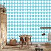 Harlequin Rhombus Wallpaper, Celadon and White, for Living Room and Bedroom, 50x1000
