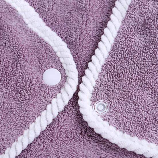 Women Bath Towel Button Closure Spa Bath Towel Wrap Soft Quick Drying