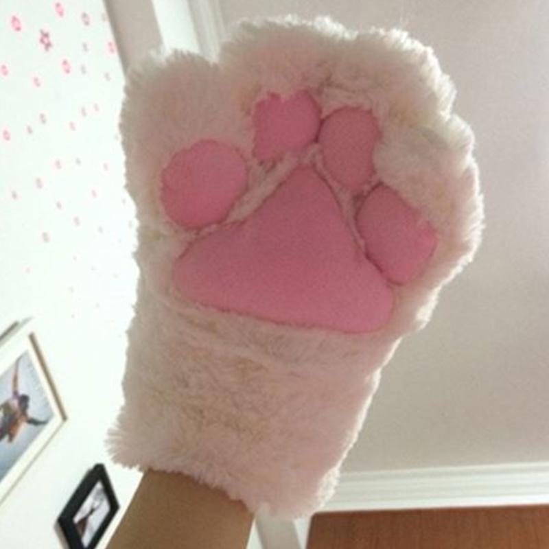 1PC Girl Lolita Plush Mittens Cat Paw Gloves Bears Cosplay Children Cartoon Plush Cartoons