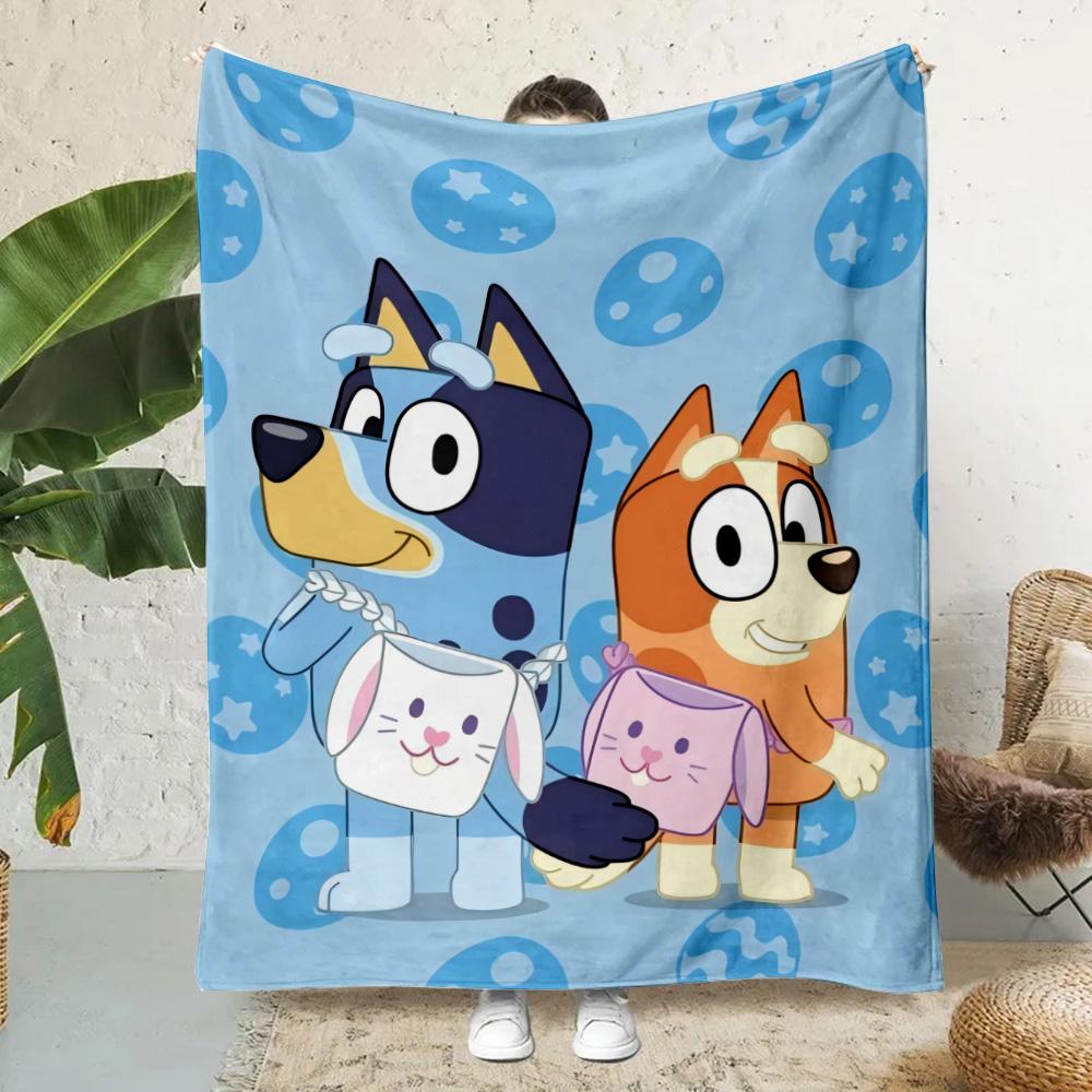 Одеяло с принтом Cartoon B-Blueys Bandit-Chillis, одеяла для пикника, теплое одеяло, мягкое и удобное одеяло для дома, путешествий, дня рождения