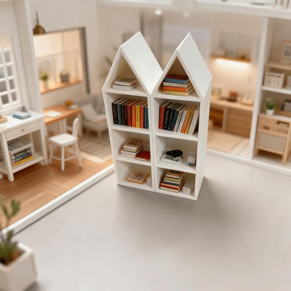 2pcs Miniature Bookshelf, Mini Model House, Decoration, Suitable for Model Scene Decoration, Home Ornaments
