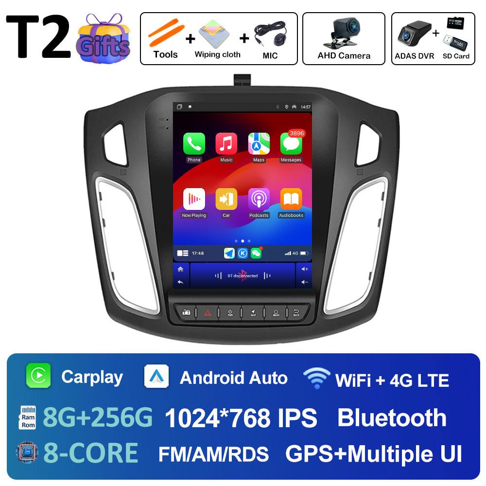 Android 14 Авто Радио Плеер Для Ford Focus 3 Mk 3 2011 2012 2013 2014 - 2019 DSP Стерео Вентилятор Охлаждения 2.5D Сенсорный Экран Нет 2 DIN
