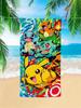 1 шт. Пляжное полотенце Pokmon, Быстросохнущее, Универсальное для пляжа, бассейна, спортзала, йоги, дома, путешествий, Идеальный подарок для друзей и поклонников Pokmon