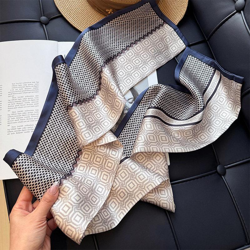 Natural Silk Scarf Women Foulard Female Shawl Wrap elegant long Neckerchief for Lady Hijab Bandana Scarves bufanda