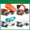 Crane Excavator Mixer Truck Engineering Vehicle Model With Inertia Alloy Construction For Kids Play And Collecting