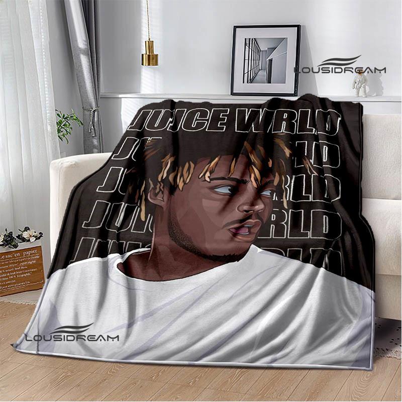 3D Rapper Juice Wrld 999 Retro Printed blankets Flannel Warm blanket Soft Cozy Blanket Travel Blankets bed linings Birthday Gift