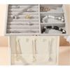 Lockable Portable Necklace Organizer Multi-grids Jewelry Display Container  Bracelet