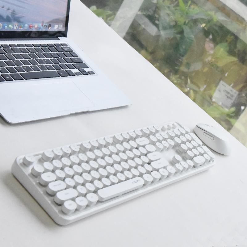 Mofii Беспроводная клавиатура и мышь Sweet 2.4G с 104 круглыми клавишами - Офисная клавиатура