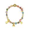 Браслет Panjiayuan с эмалью cloisonсе, цветами, золотой фольгой и бусинами удачи