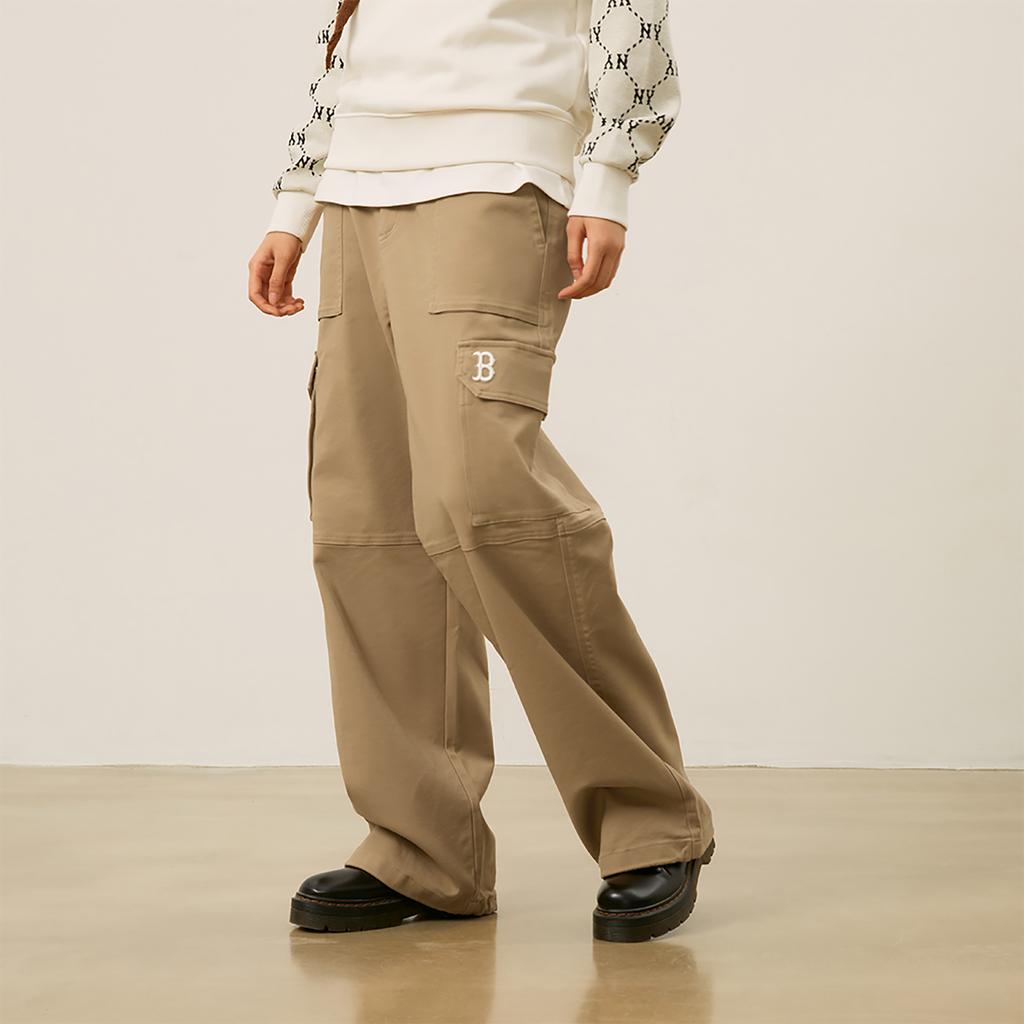 New MLB Boston Red Sox Cargo Pants Unisex Dark Beige 3AWPCN246-43BGD