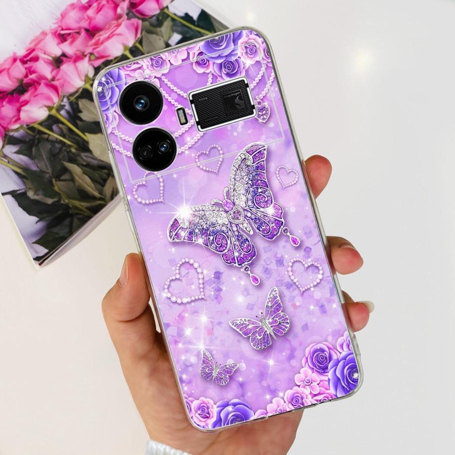Для Realme GT5 240 Вт / GT3 / GT Neo 3 / GT Neo 5 Чехол Милый Мультяшный Роскошный Мягкий Силикон Прозрачный Чехол для Телефона Задняя Крышка Capas