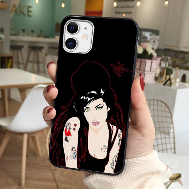 Yinuoda Чехол для телефона Amy Winehouse для iPhone 11 12 13 mini pro XS MAX 8 7 6 6S Plus X 5S SE 2020 XR