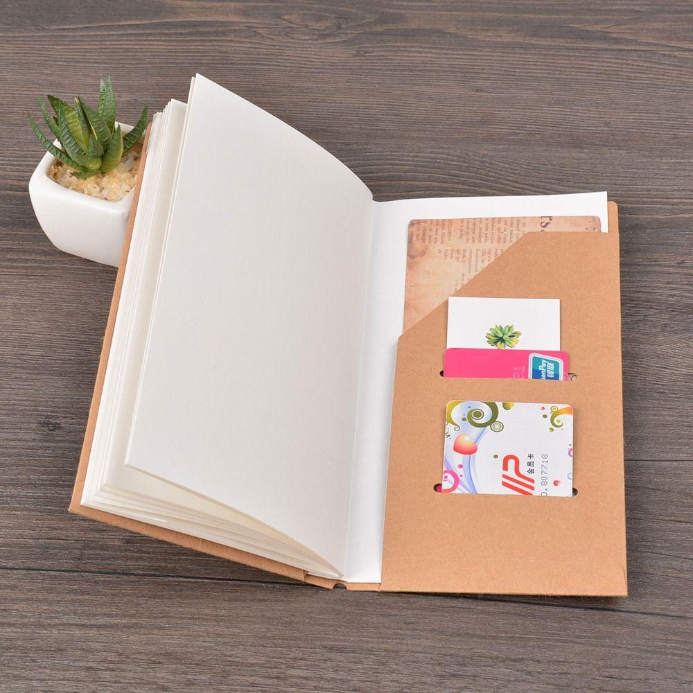Journal Kraft Paper Diary Cards Storage Bag File Holder Tickets Cards Holder Card Holder Pocket