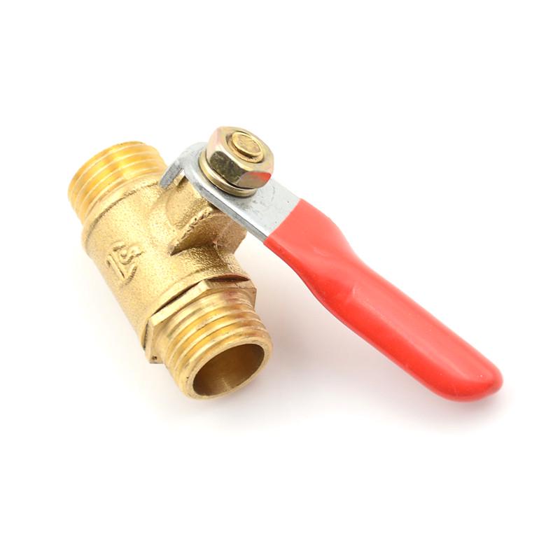 G1/4 Pipe Male To Male Thread Brass Ball Valve Hose Connector Switch