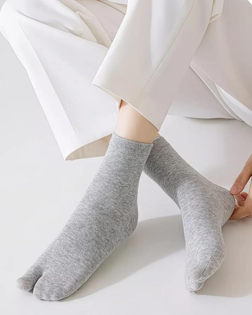 Набор эластичных таби Размеры Удобные для мужчин и Подходят для кимоно и японской одежды [WPSOFC] 3 пары носков, Серый, 22,5-26 см, Посадка, Дышащие,