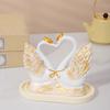 Resin Swan, Resin Swan Statue, Couple Swan Statue, Swan Jewelry Collection, Paper Wedding Parlor Home Office Desktop Decoration