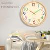 Бесшумные детские настенные часы, 12 дюймов, кварцевые, с плавным ходом, работающие от батарейки, красочные декоративные часы для детской комнаты, спальни