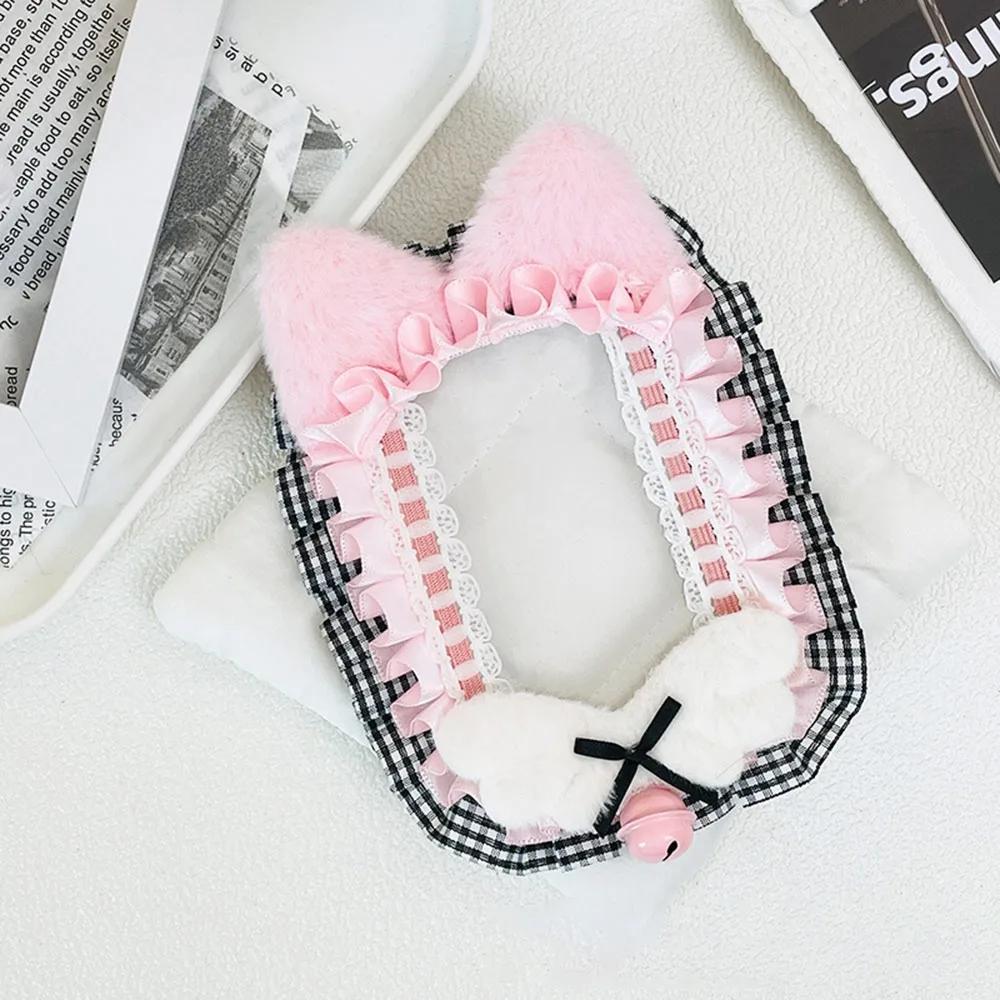 Милый DIY Плюшевый Держатель для Карт Лолита Аниме Кружево Чехол для Фотокарточек Идол Дисплей Ручной Работы Чехол-Защита для Фотокарточек Карта