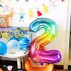 16 Inch Digital Balloon Aluminum Foil Helium Balloon Birthday Party Decoration Children Adult Wedding Balloons