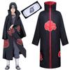 High-quality Naruto Akatsuki Uchiha Itachi Cosplay Costume Robe Cloak Ideal For Events