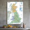 United Kingdom Administrative Area Map Poster Art Prints For Home Room Office Wall Decoration Educational Supplies Travel Products