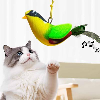 Интерактивная игрушка для птиц со звуком, качающаяся игрушка-симулятор для кошек и котят, саморазвлечение
