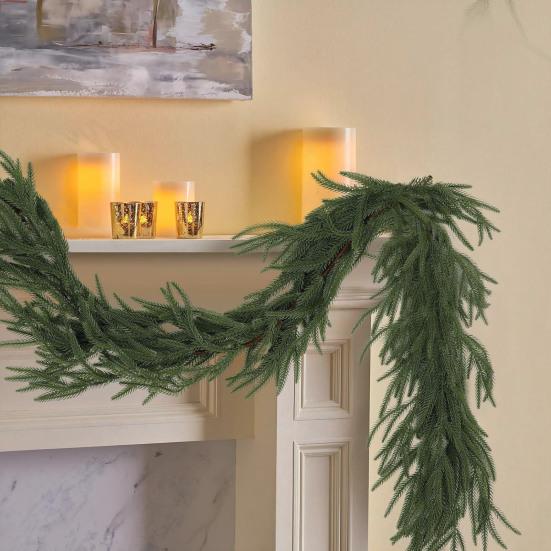 1/2/3 шт. 120 см искусственная гирлянда из сосновых иголок реалистичная подвесная искусственная зеленая гирлянда для дома и улицы зеленая лоза рождественское украшение для крыльца
