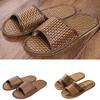 Пара домашних тапочек из ротанга и соломы, плетеные тапочки для мужчин и женщин, летние сандалии