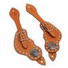 Spur Strap Artificial Leather Adjustable Western Spur Strap with Buckle for Horse Riding Equipment Brown