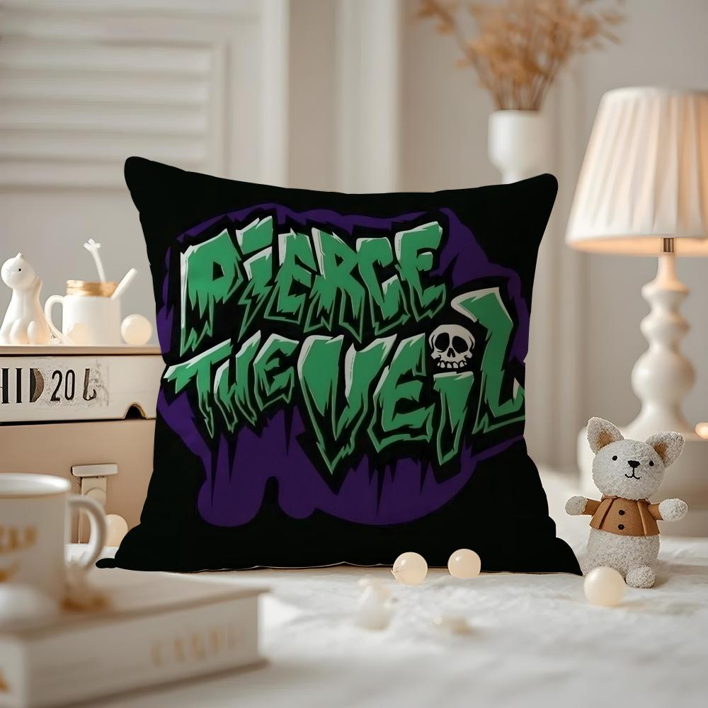 Чехол на подушку Pierce The Veil Чехол от пылевых клещей Невидимая молния Шелковистый короткий плюш Чехол на диванную подушку