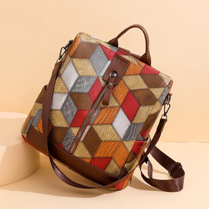 Yogodlns Противоугонный водонепроницаемый женский рюкзак из искусственной кожи, женская дорожная сумка, повседневная школьная сумка для девочек-подростков, сумка для книг с несколькими карманами