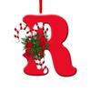 Рождественская акриловая подвеска с буквой, украшение для подвешивания, зеркало заднего вида автомобиля, алфавит от A до Z, подвесное украшение, кулон для праздничной вечеринки