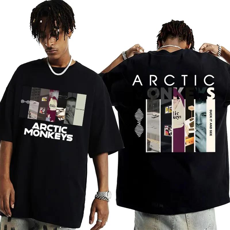 Винтажная футболка Favourite Worst Nightmare Футболка Arctic Monkeys 505 с принтом текстов песен для мужчин и женщин в стиле хип-хоп-панк свободного покроя