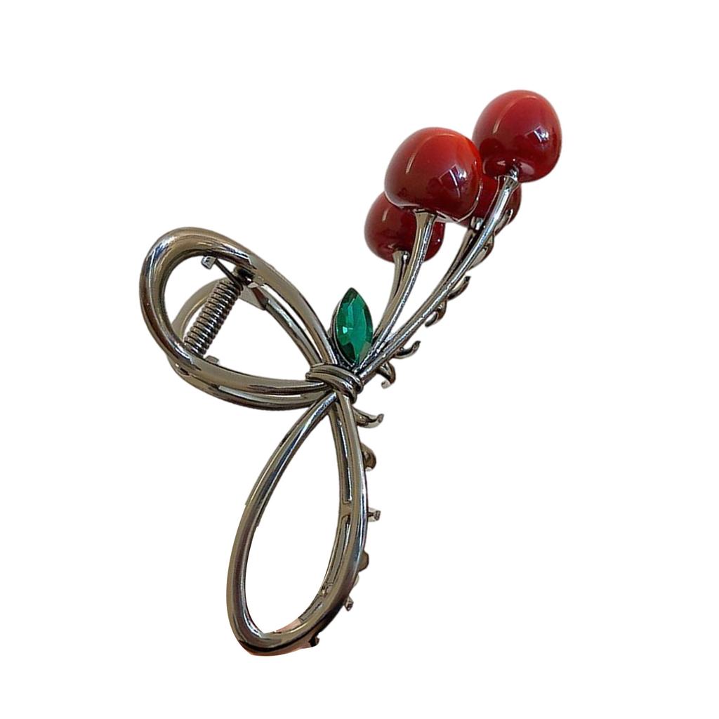 Заколка-краб для волос «Вишня» Фруктовая тематика Зажимы для волос 3D Вишня Захват для волос Заколки Сильная фиксация Шпилька для девочек