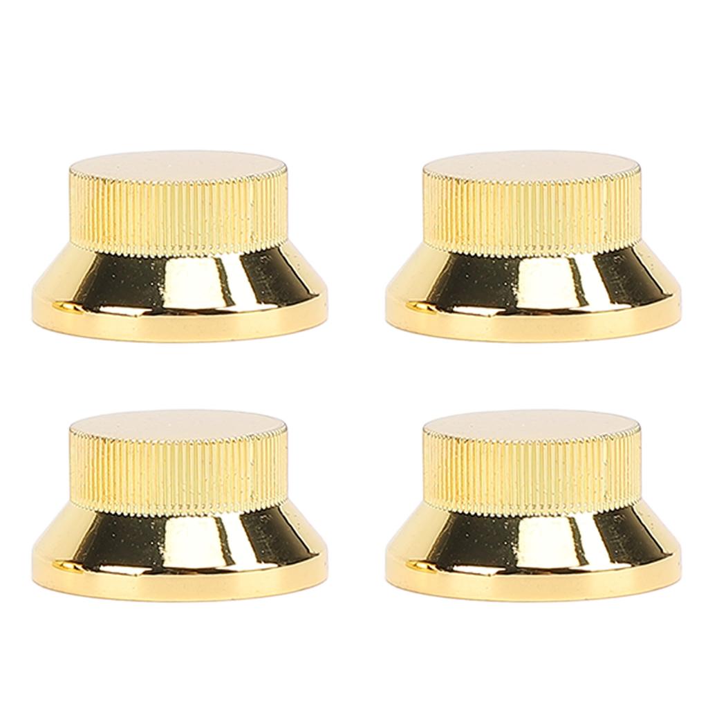 4 шт. Металлические колпачки для ручек Электрогитара Бас Ручки регулировки громкости и тона для внутреннего диаметра 6 мм