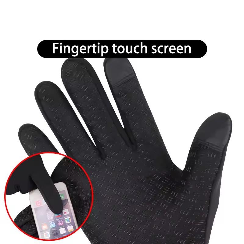Skiing Cycling Warm Gloves for Unisex Windproof Thick Outdoor Running Sports Gloves Touch Screen Adjustable Waterproof Gloves