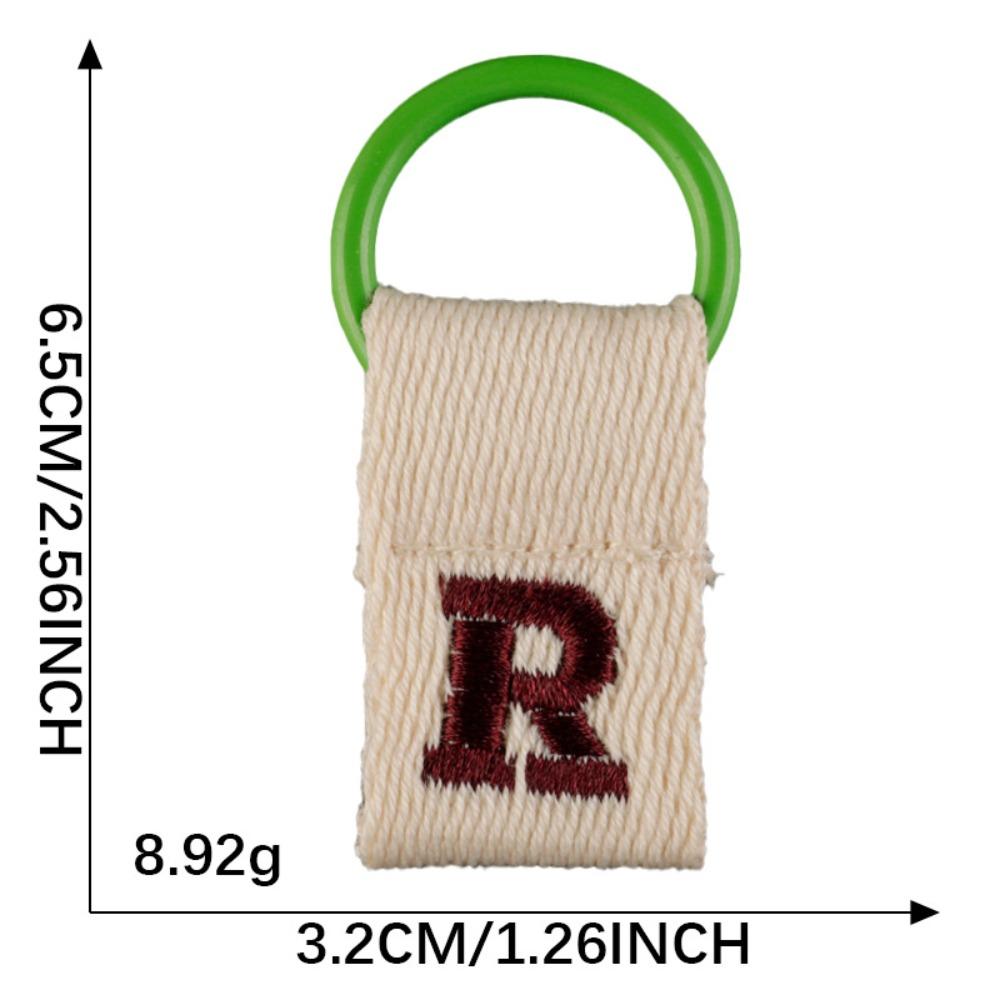 Embroidery 26 Letter Key Chain Key Ring Business Key Holder Creative Alphabet Car Key Buckle  Man