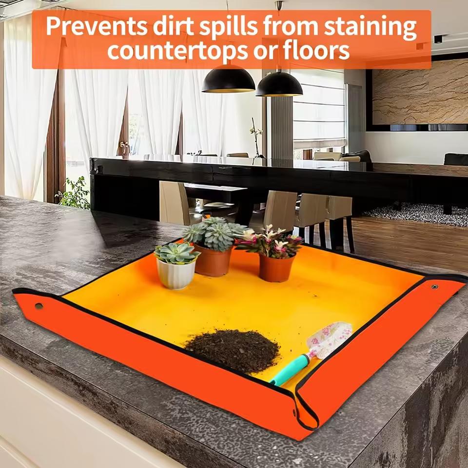 1 шт. Коврики для пересадки цветов, Садовый коврик для посадки из полиэтилена, Водонепроницаемый коврик для пересадки растений, Складной коврик для садоводства
