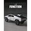 1/24 Tesla Cyber Toy Truck Pickup Alloy Car Model Diecasts Metal Toy Off-road Vehicles Car Model Simulation Sound and Light Kids Gifts