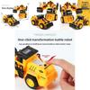Plastic Inertia Engineer Robot Car Model With Onebutton Transformation For Child Development