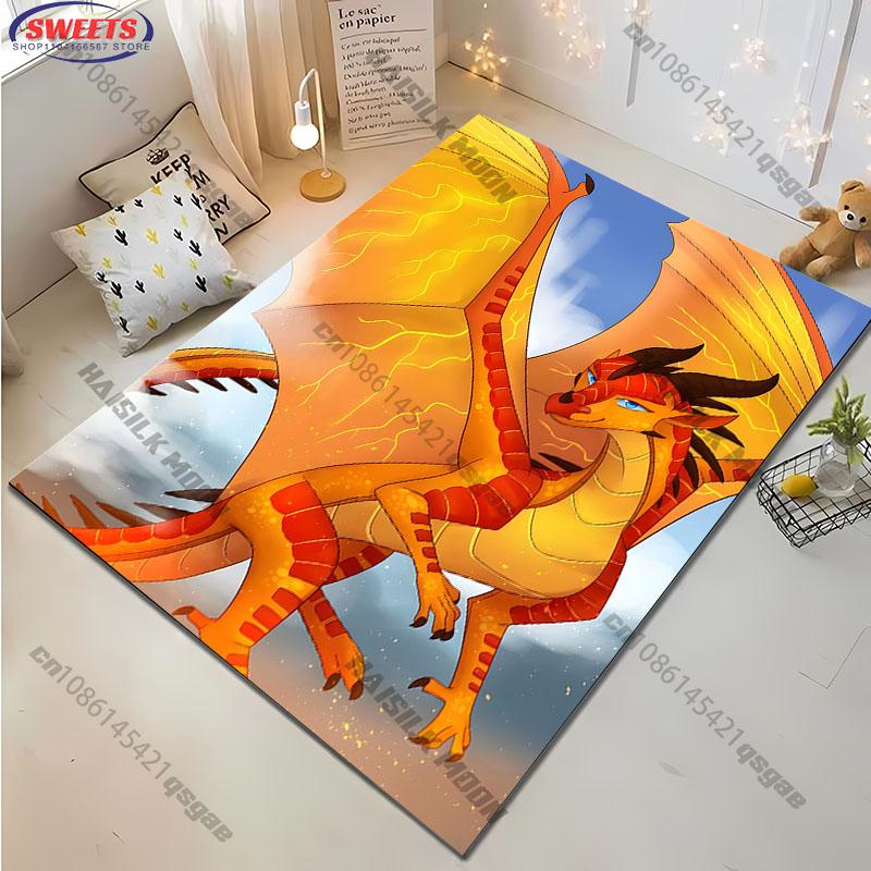 1PC W-Wings of F-Fire Theme Carpet Large Size Living Rooms Bedrooms, Office Areas, Durable Machines Washable Mats Fast Shipping