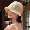 Panama Cap UV Protection Flower Beach Hat Flat Hat Boho Sun Protection Straw Hat Sun Hat Sun Cap