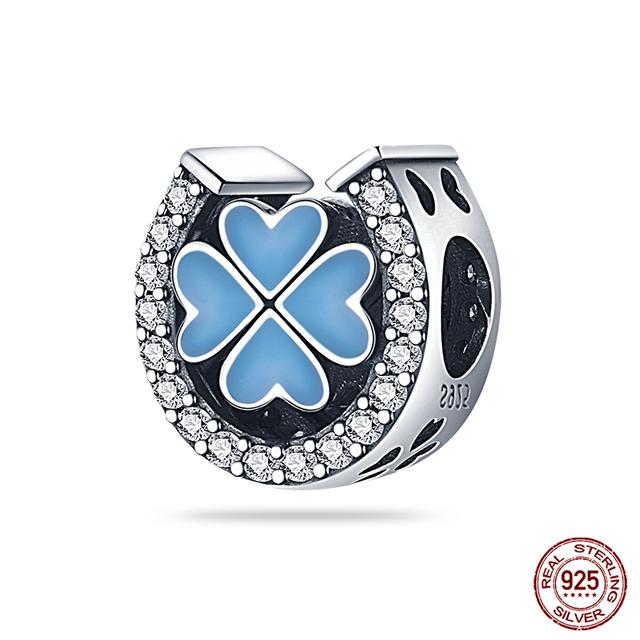 2023 модные весенние счастливые четырехлистные клеверные серии из стерлингового серебра 925 пробы, подвески, бусины, подходят для модного браслета 925, ювелирные изделия своими руками