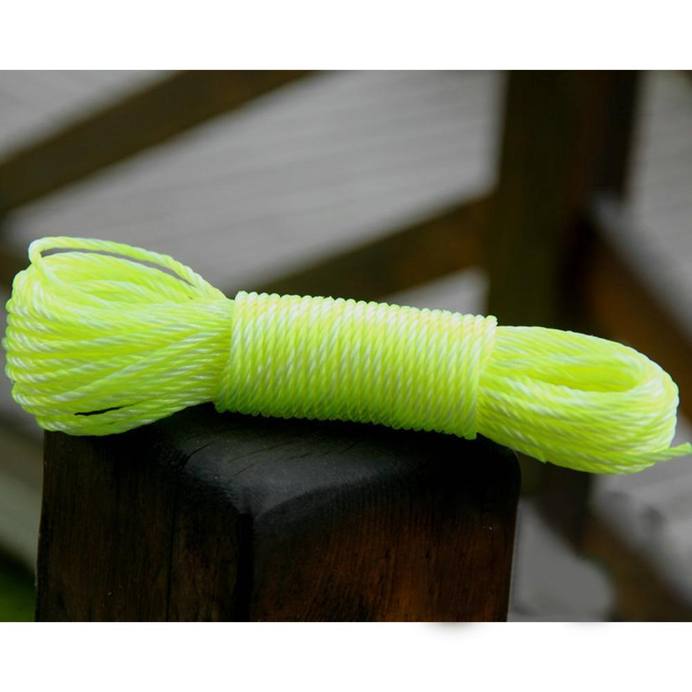 10m/20m Colored Nylon Rope Climbing Traction Tying Shade Net Rope Clothesline Garden Supplies