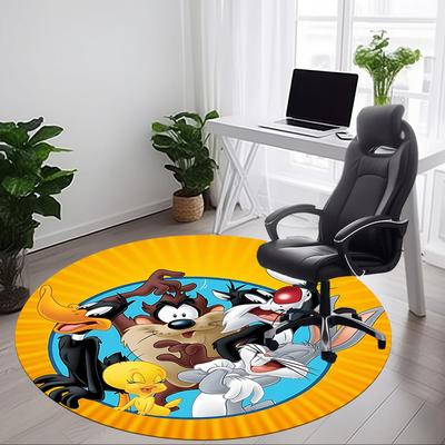 1 шт. Круглый ковер Looney Tunes для офиса, спальни, гостиной, декор для дома, декор комнаты, Offic a1016168